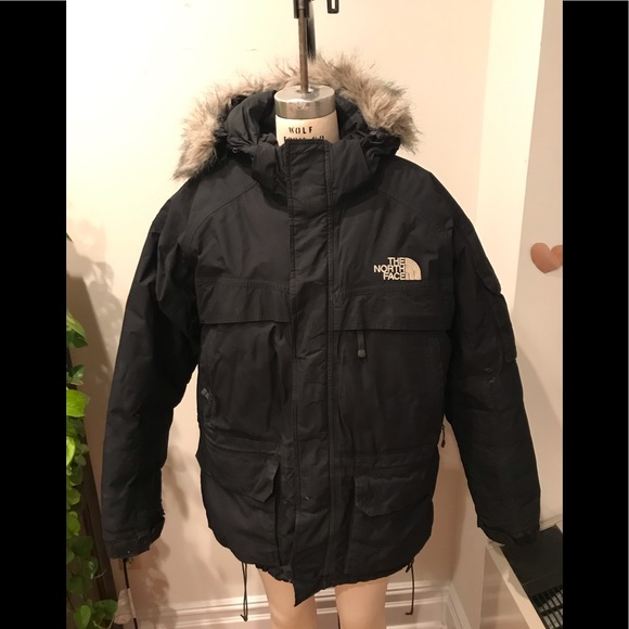mens north face fur hood